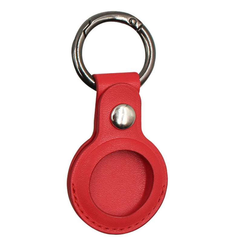 Airtag Compatible Leather Case Keychain Protective Sleeve, multiple colors, keep track of belongings