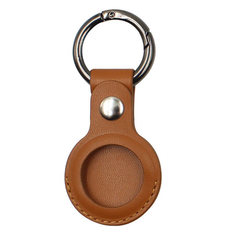 Airtag Compatible Leather Case Keychain Protective Sleeve, multiple colors, keep track of belongings 