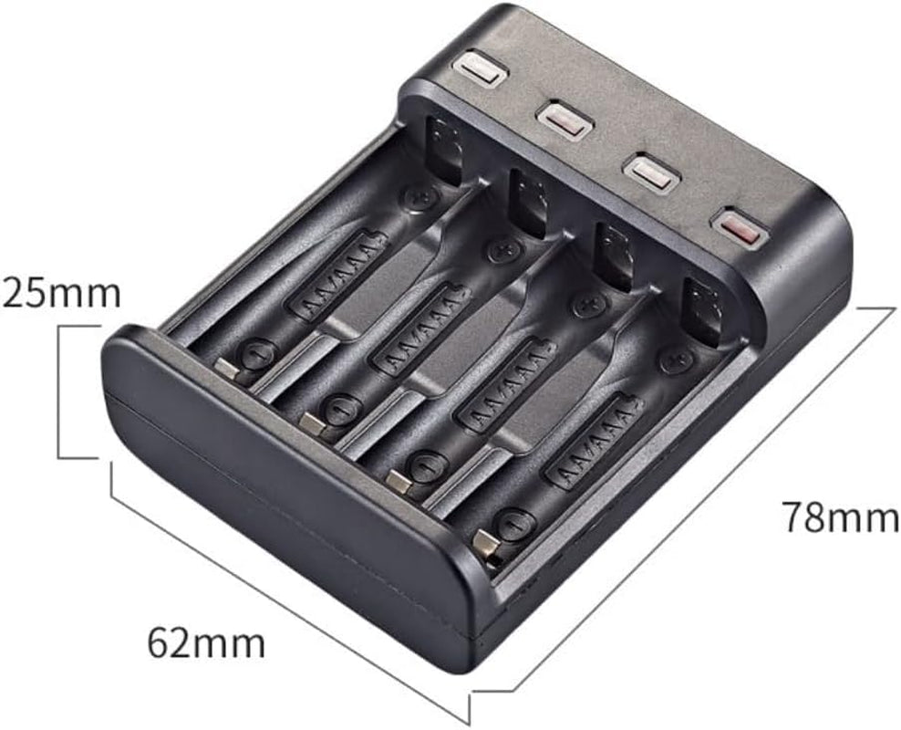4 Slot Battery Charger for AA/AAA Batteries Nimh Battery Charger USB Universal Rechargeable Battery Charger