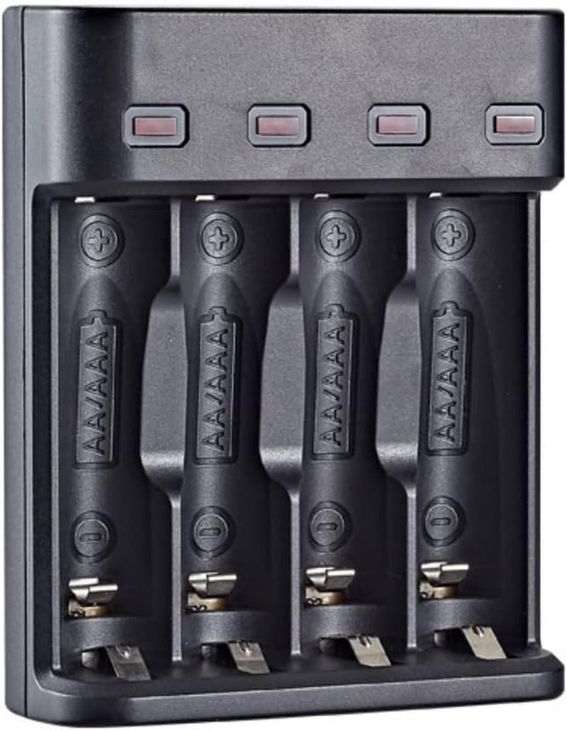 4 Slot Battery Charger for AA/AAA Batteries Nimh Battery Charger USB Universal Rechargeable Battery Charger