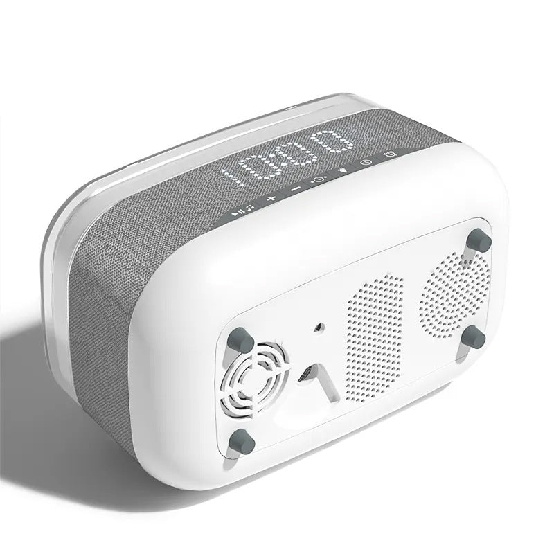 Intelligent Multifunctional Alarm Clock, Bluetooth Speaker, Wireless Charger Fast Charge, Clock, Atmosphere Night Light Home Decor