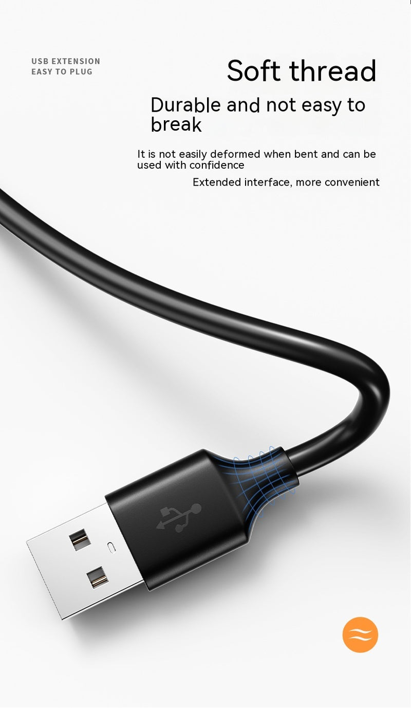 USB Extension, Male to Female Data Cable Extender 