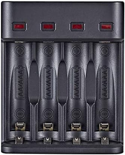 4 Slot Battery Charger for AA/AAA Batteries Nimh Battery Charger USB Universal Rechargeable Battery Charger